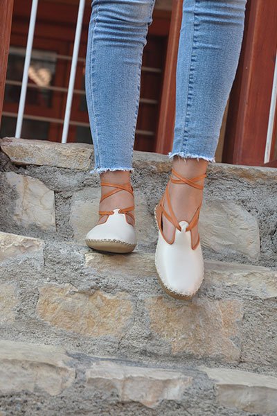 Krem Taba İpli Model Çarık-IMC14 - Görsel 2